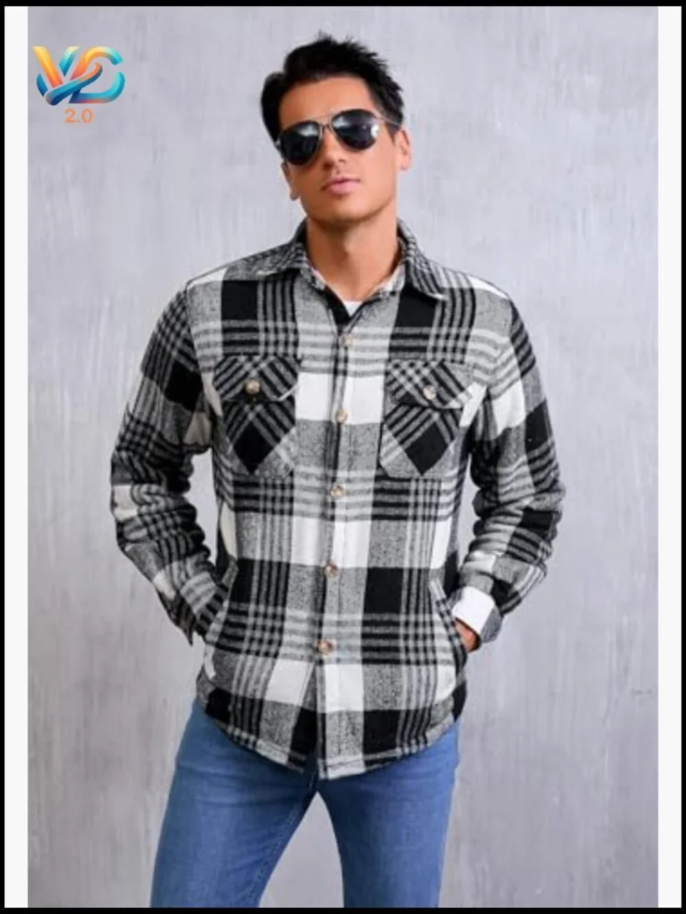Men's Cotton Sherpa Lined Button Down Flannel Shirt Jacket Plaid Soft Outdoor